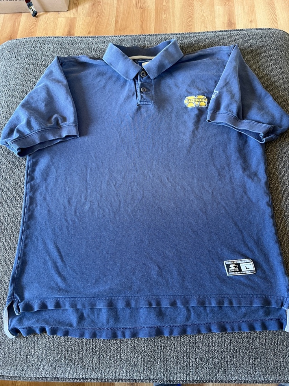 Vintage Condition STARTER Navy Polo with Michigan Logo